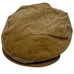 Vintage Chromatics‎ Corduroy Newsboy Cap Tan Large Gatsby Driving Hat